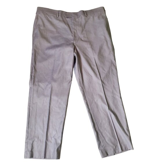 Stafford Men's Super Pant Dress Pants Gray Twill NEW 42x30 - Picture 1 of 6